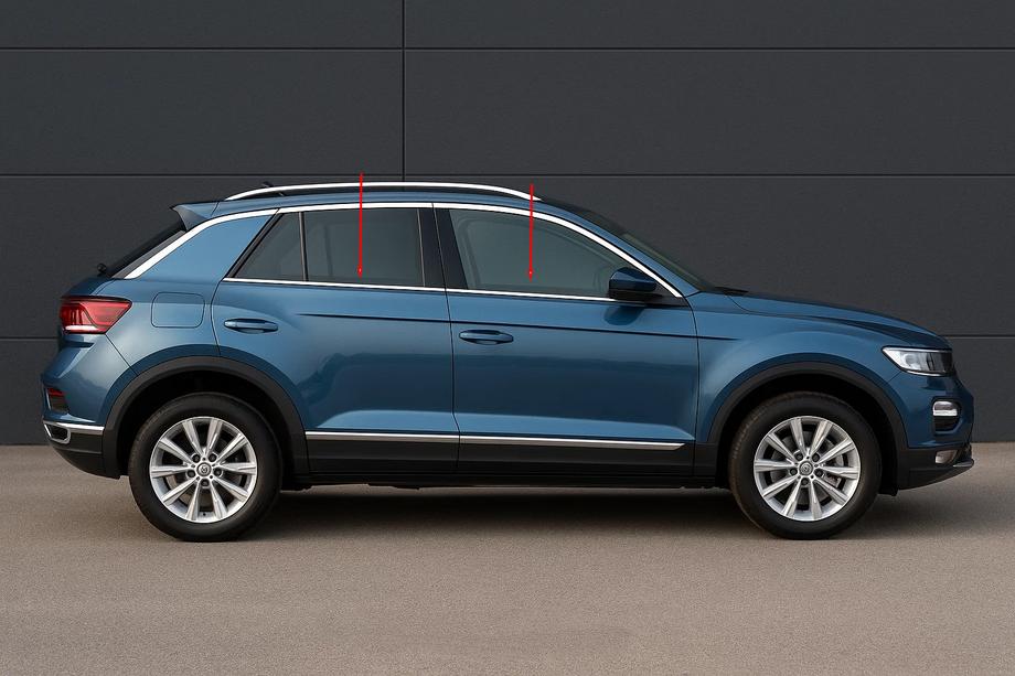 Volkswagen T-Roc 2017-2025 Window Trim Stainless Steel (4 pcs) Photo 1