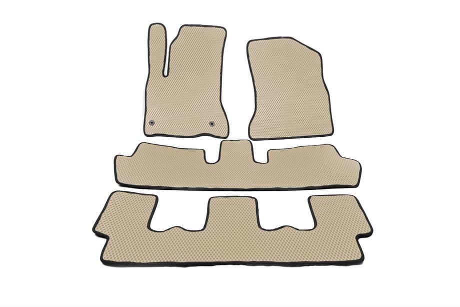 Citroen C-4 Picasso 2006-2013 EVA Floor Mats (3 Rows, Beige) Image