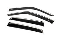 Nissan Juke 2010-2019 Window deflectors with chrome trim (4 pcs, Niken) photo 2