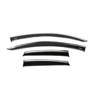 Window deflectors with chrome trim (4 pcs, Niken)