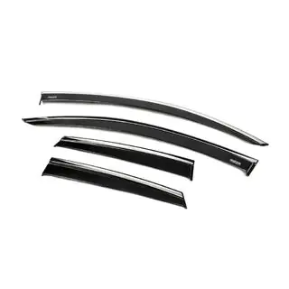 Window deflectors with chrome trim (4 pcs, Niken) photo 2