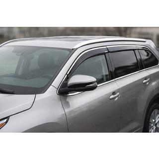 Window deflectors with chrome trim (4 pcs, Niken)
