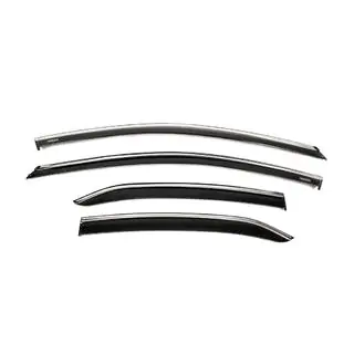 Window deflectors with chrome trim (4 pcs, Niken) photo 1