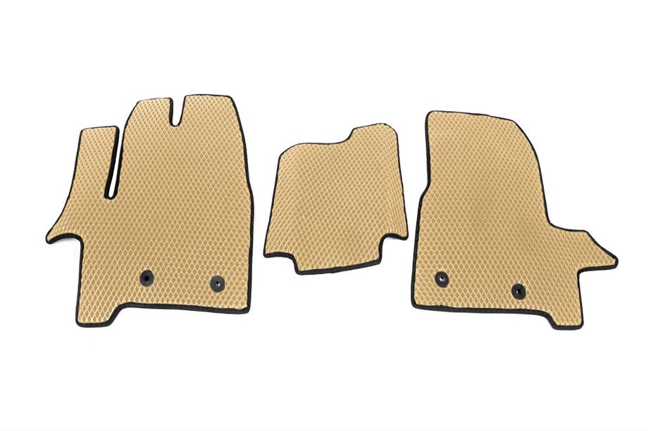 Ford Custom 2013-2022 EVA Floor Mats (Front, Beige) Image