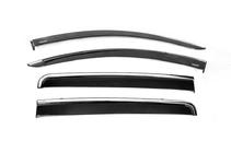 Fiat Fullback 2016- Window deflectors with chrome trim (4 pcs, Niken) photo 2