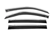 Lexus LX570/450d 2008-2022 Window deflectors with chrome trim (4 pcs, Niken) photo 4