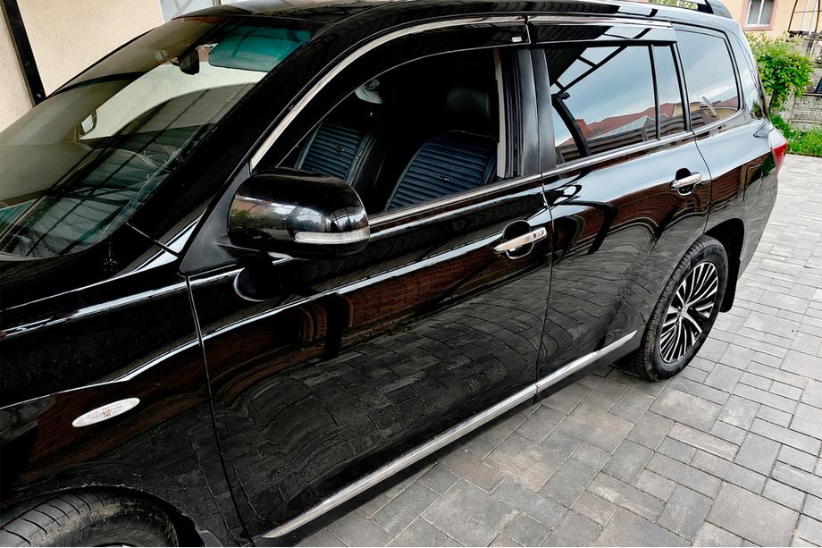 Toyota Highlander 2008-2013 Window deflectors with chrome trim (4 pcs, Niken) Photo 5