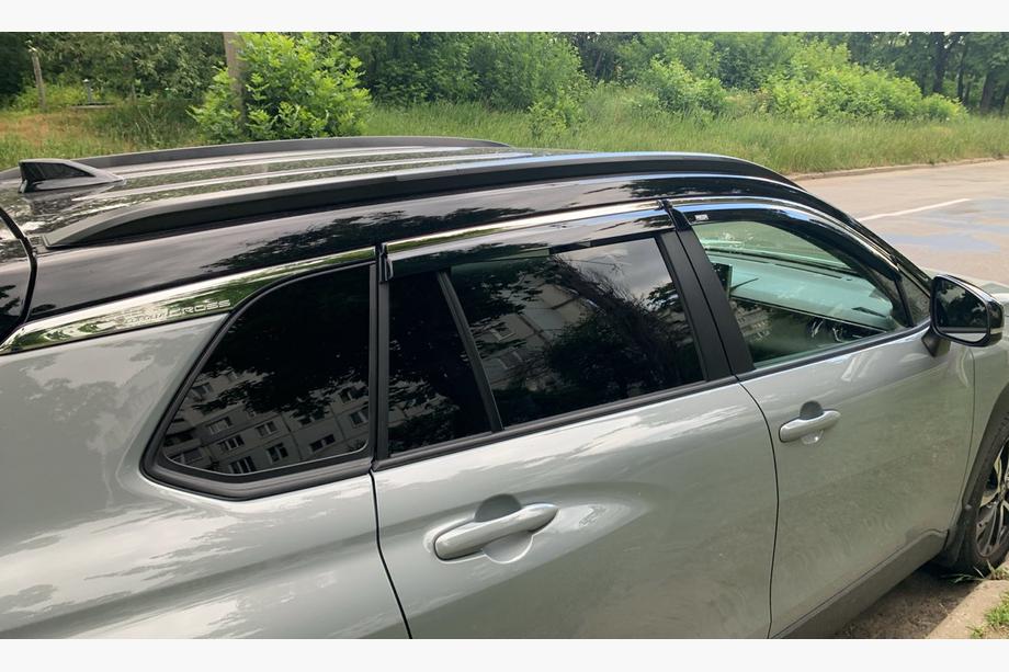 Toyota Corolla Cross 2020- Window deflectors with chrome trim (4 pcs, Niken) Photo 9