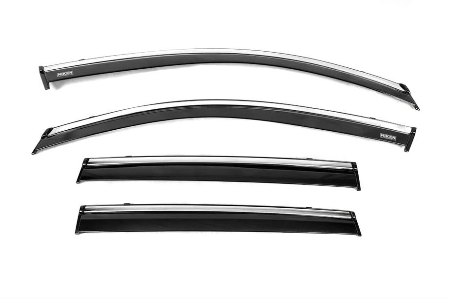 Toyota Corolla Cross 2020- Window deflectors with chrome trim (4 pcs, Niken) Photo 4