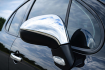 Peugeot 308 2007-2013 Mirror Covers (2 pcs, Stainless Steel) OmsaLine - Italian Stainless Steel photo 1