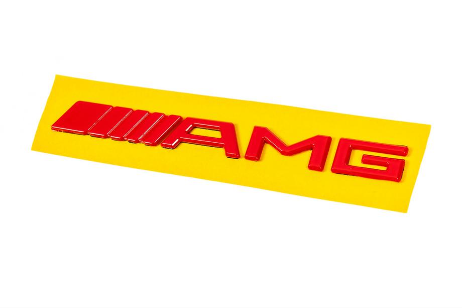 Mercedes-Benz Badge AMG (20cm, ABS, red) Image