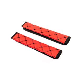 Seat Belt Pads ECO (2 pcs, Red with Black Stitching) photo 4