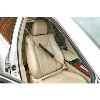 Seat Belt Pads ECO (2 pcs, Brown with Black Stitching) photo 2
