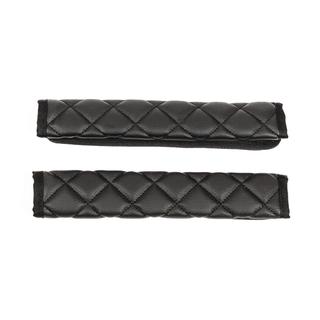 Seat Belt Pads ECO (2 pcs, Black with black stitching) photo 4