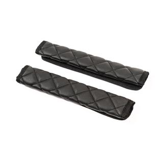 Seat Belt Pads ECO (2 pcs, Black with black stitching) photo 3