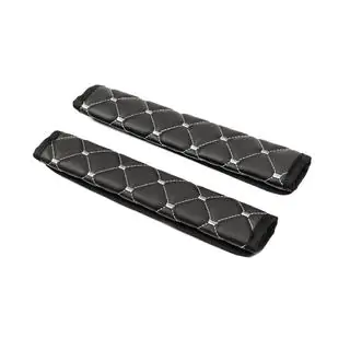 Seat Belt Pads ECO (2 pcs, Black with Grey Stitching) photo 3