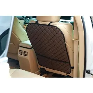 Car Seat Back Organizer ECO (1 pc, Brown with Black Stitching) photo 2