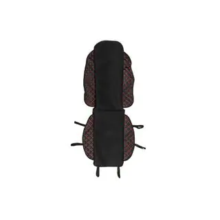 Car Seat Cover ECO and Fabric (1 pc, Black with Red Stitching + Fabric) photo 3