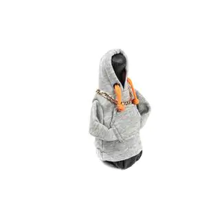 Gear Shift Cover Hoodie (grey, orange drawstring) photo 2
