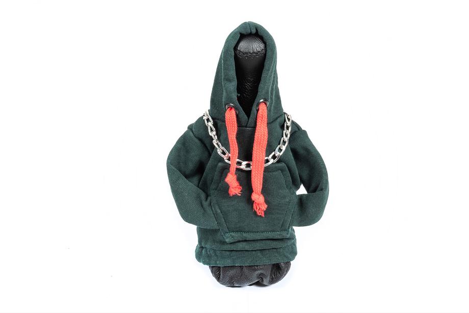 Gear Shift Cover Hoodie Style (green, red drawstring) Image