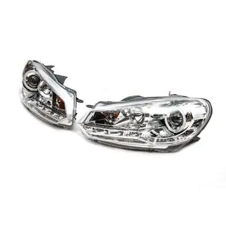Front Headlights Silver (2 pcs, LED) Volkswagen Golf 6 2008-2014 photo 1