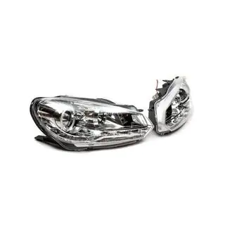 Front Headlights Silver (2 pcs, LED) Volkswagen Golf 6 2008-2014 photo 3