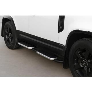 OEM Silver Side Steps (for long version, 2 pcs) Land Rover Defender 2019- photo 1