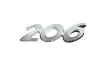 Peugeot 206 1998-2024 Badge 206 (90mm x 25mm) photo 1