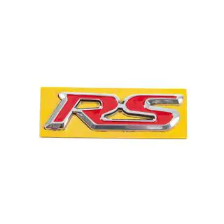 RS red emblem with chrome (95mm x 25mm) photo 1
