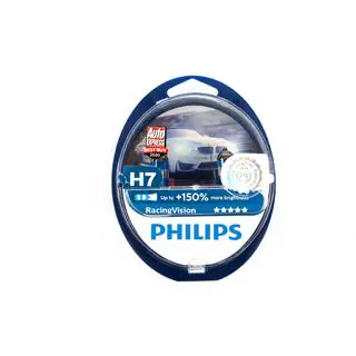 Philips H7 55W 12972RV Racing Vision 150% Headlight Bulb photo 1