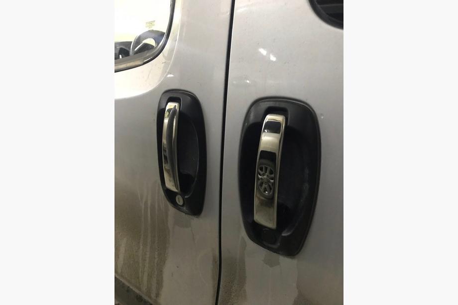 Peugeot Bipper 2008-2017 Chrome Door Handle Covers (4 pcs, Stainless Steel) OmsaLine - Italian Stainless Steel Image
