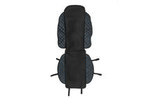 Car Seat Cover ECO and Fabric (1 pc, Black with Blue Stitching + Fabric) photo 1