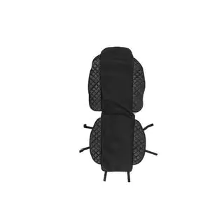 Car Seat Cover ECO and Fabric (1 pc, Black with Black Stitching + Fabric) photo 1