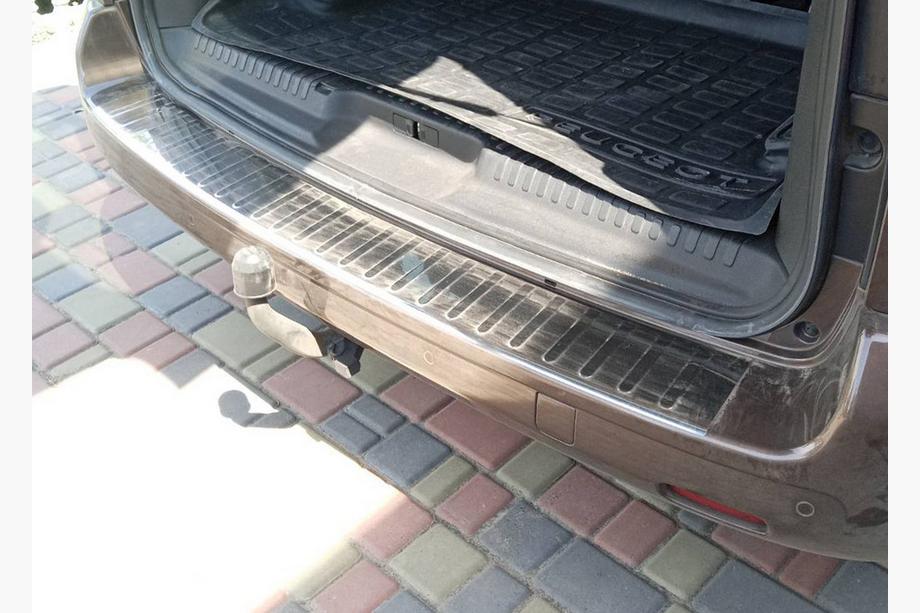 Peugeot Expert 2017- Rear bumper protector with edge Carmos (stainless steel) Photo 1