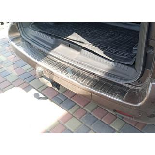 Rear bumper protector with edge Carmos (stainless steel) Peugeot Traveller 2017- photo 1