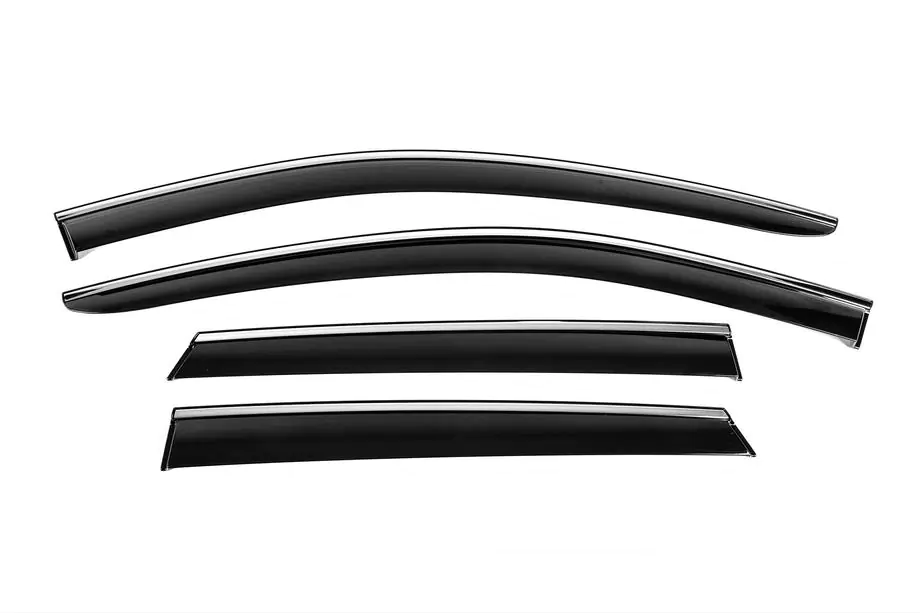 Kia Niro 2016–2021 Window deflectors with chrome trim (4 pcs, Niken) Photo 1