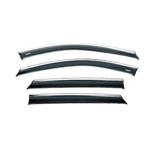 Window deflectors with chrome trim (4 pcs, Niken) MG HS 2018- photo 2