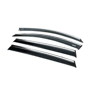 Window deflectors with chrome trim (4 pcs, Niken) Chery Tiggo 7 2020- photo 3