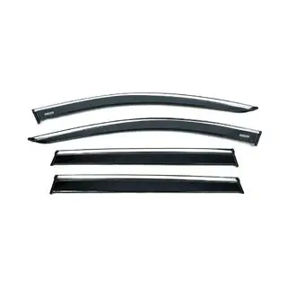 Window deflectors with chrome trim (4 pcs, Niken) photo 3