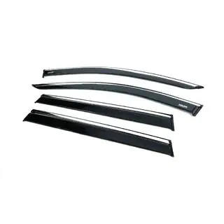 Window deflectors with chrome trim (4 pcs, Niken) photo 4