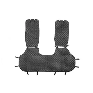 Rear Seat Covers ECO (Set, Black with Grey Stitching) photo 4