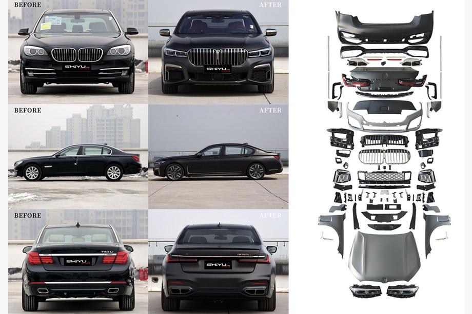 BMW 7 Series F01/F02 2008-2015 Facelift Kit to G12 M760 (with trunk lid and rear fender replacement) Photo 5
