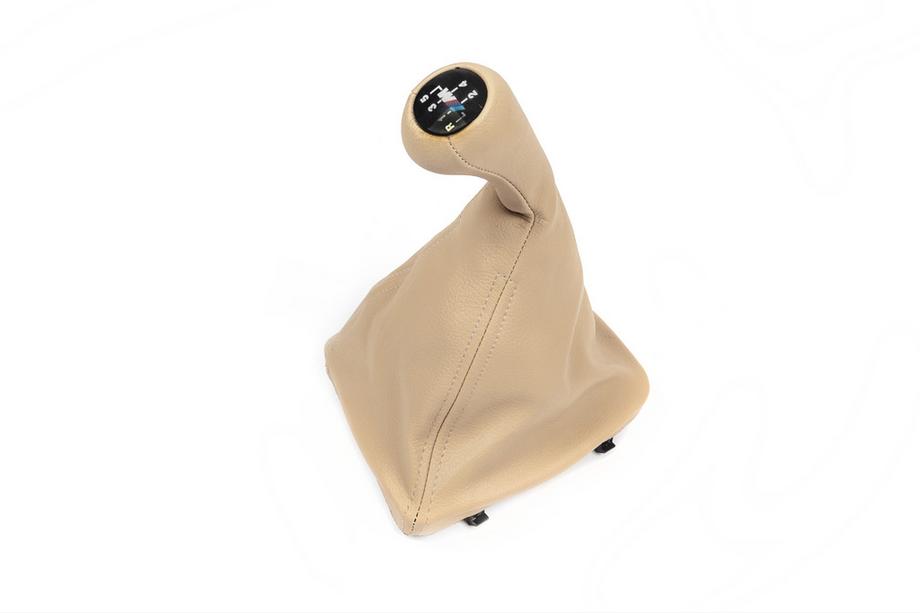 BMW 3 Series E46 1998-2006 Gear Shift Boot + Knob OEM (beige) Image