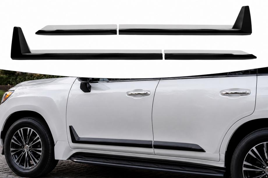 Lexus LX 500d/600 2022- Black Door Moldings F-Sport white+black (4 pcs, ABS) Image