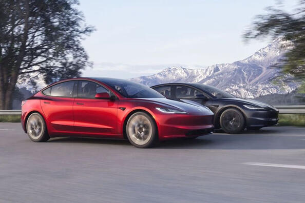Updated Tesla Model 3 electric sedan