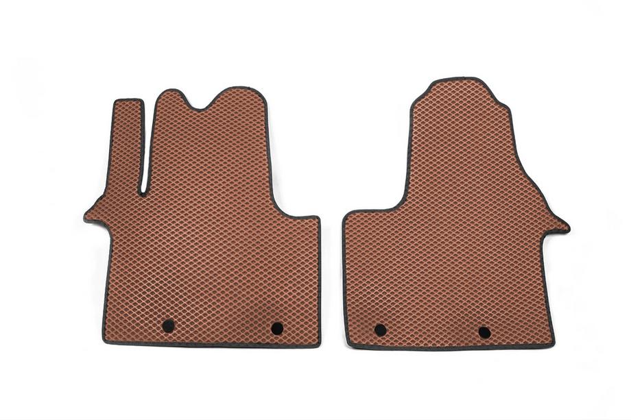 Opel Vivaro 2015-2019 Floor Mats (2 pcs, EVA, Brown) Image