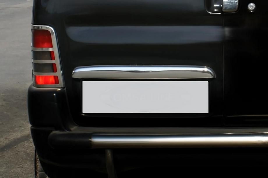 Peugeot Partner 1996-2008 Chrome trim above license plate (2-door, stainless steel) Image