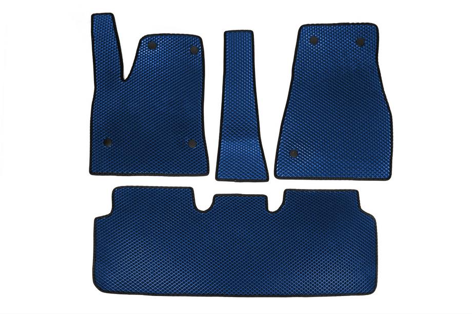 Tesla Model S 2012– EVA Floor Mats (2012-2021, Blue) Image