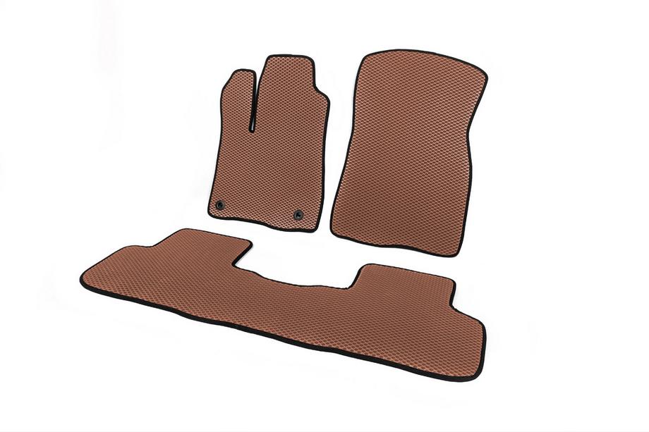 Toyota Highlander 2013-2019 EVA Floor Mats (2 Rows, Brown) Photo 2