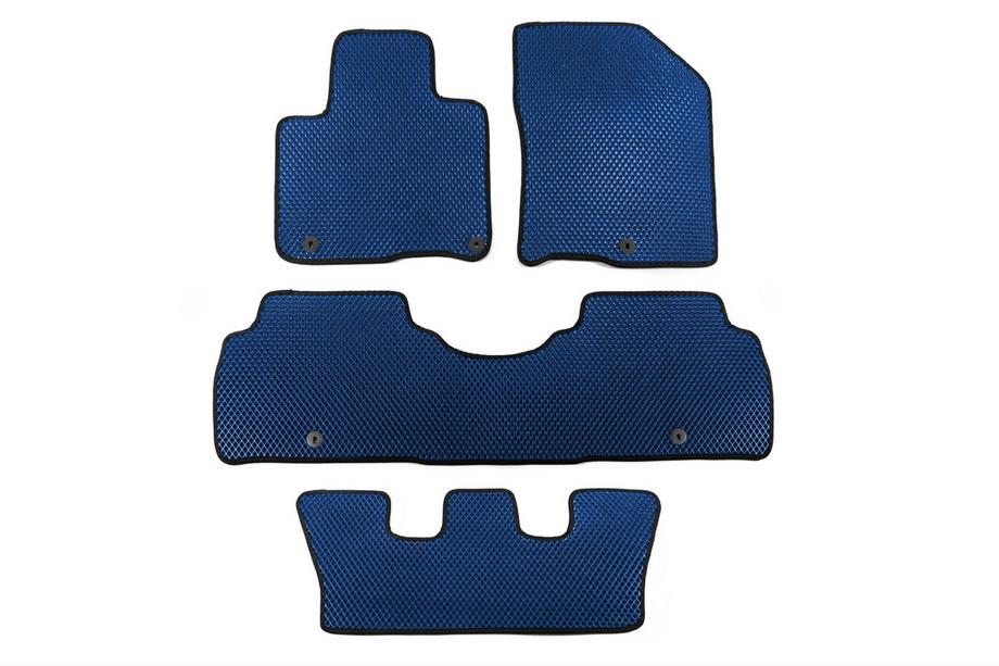 Kia Sorento IV MQ4 2020- EVA floor mats (7-seater, Hibrid, Blue) Image